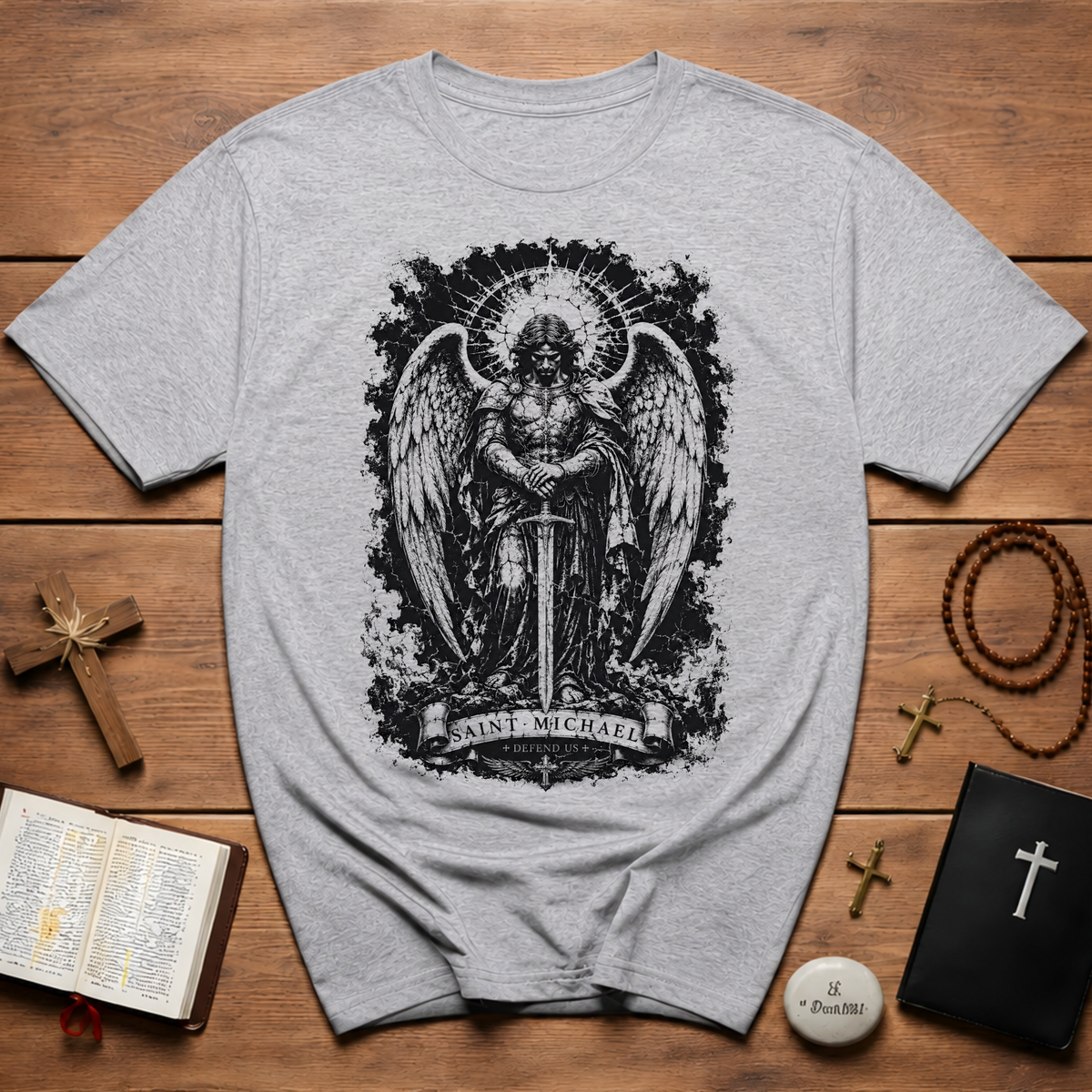 Saint Michael Defend Us Archangel T-Shirt