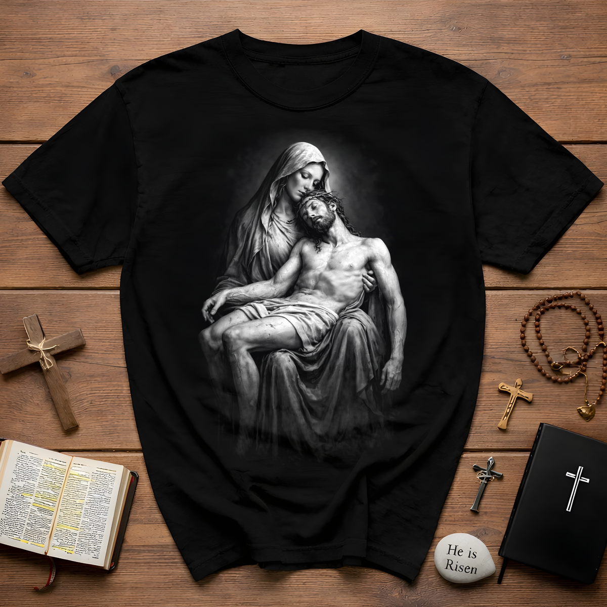 Pieta Mary Holding Jesus T-Shirt