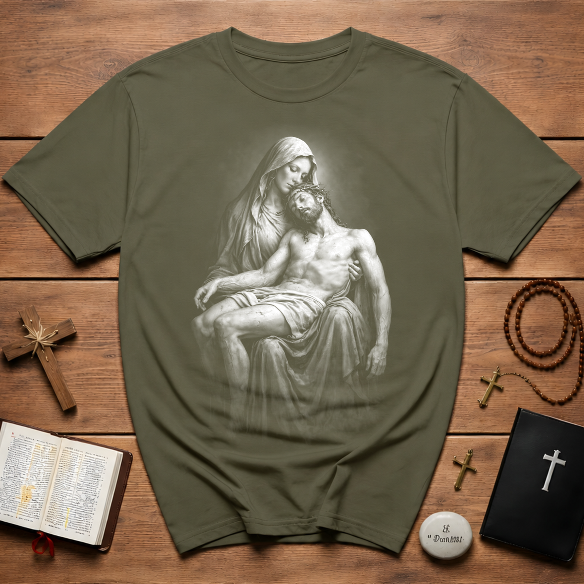 Pieta Mary Holding Jesus T-Shirt