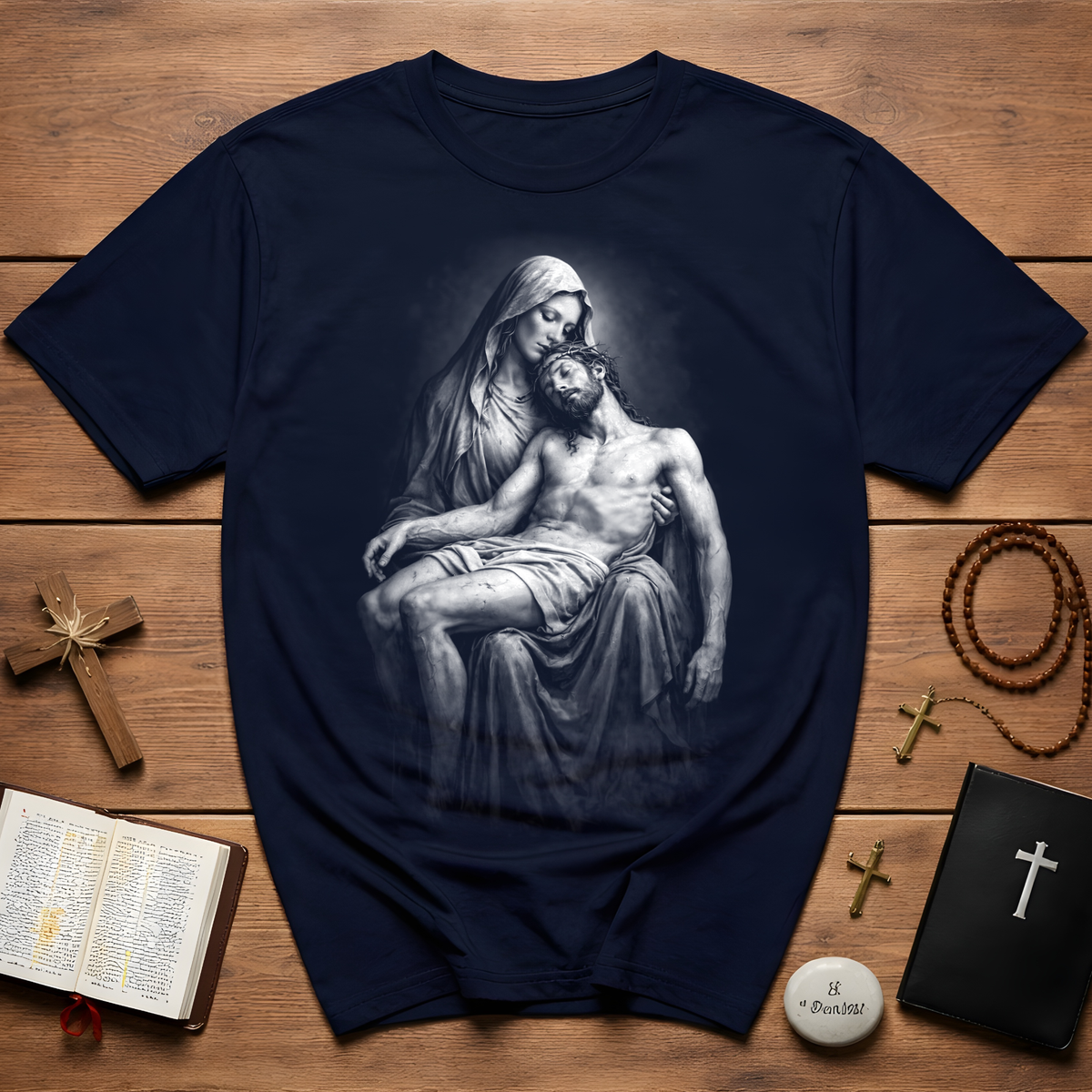 Pieta Mary Holding Jesus T-Shirt