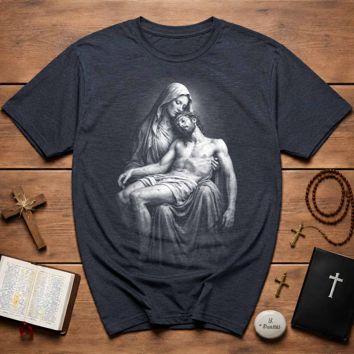 Pieta Mary Holding Jesus T-Shirt