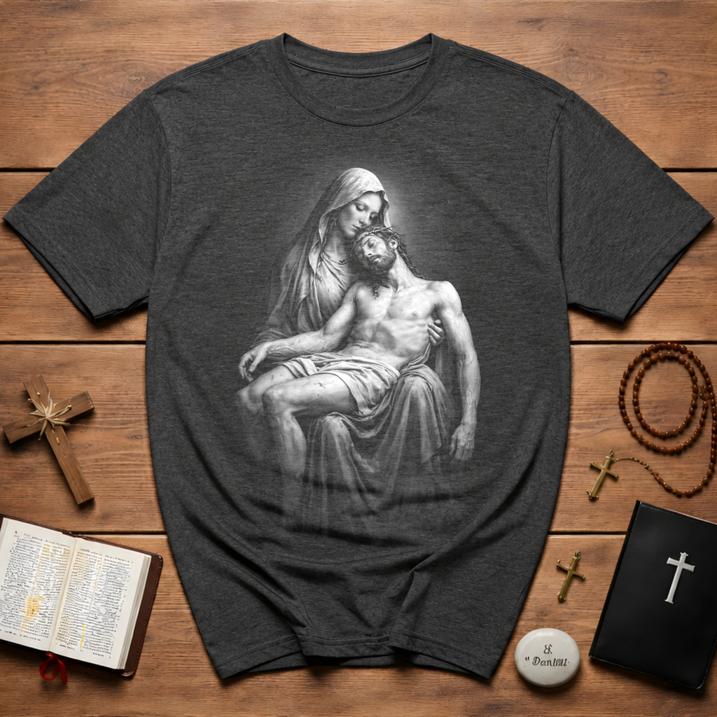 Pieta Mary Holding Jesus T-Shirt
