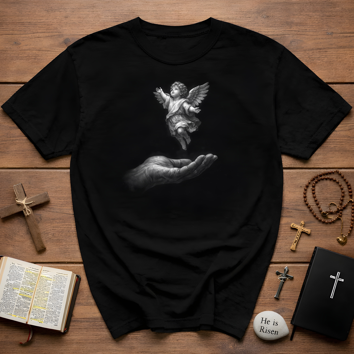 Guardian Angel In Gods Hand T-Shirt