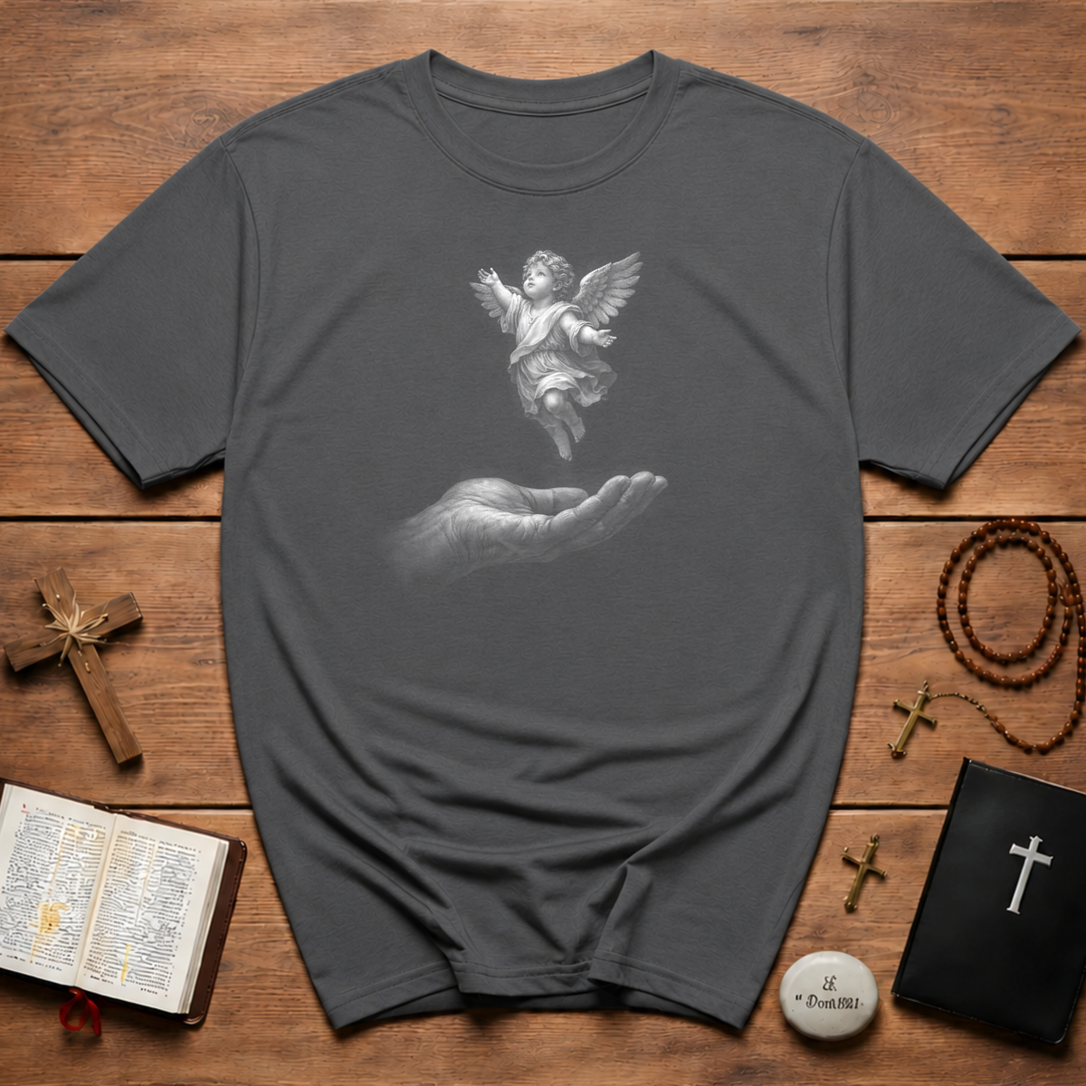 Guardian Angel In Gods Hand T-Shirt