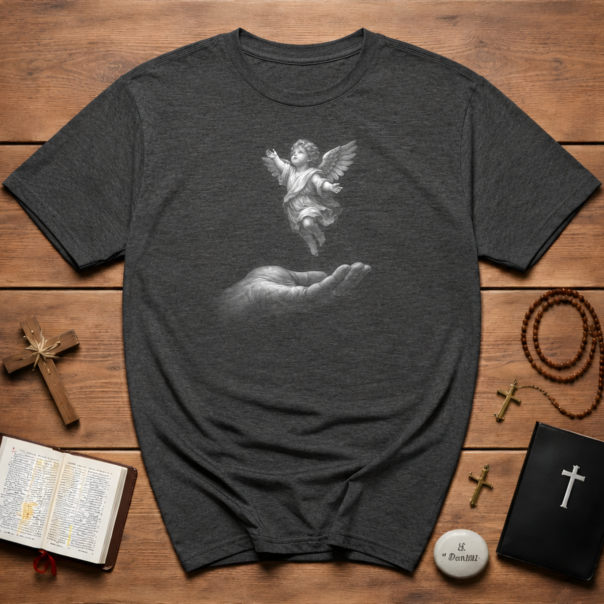 Guardian Angel In Gods Hand T-Shirt