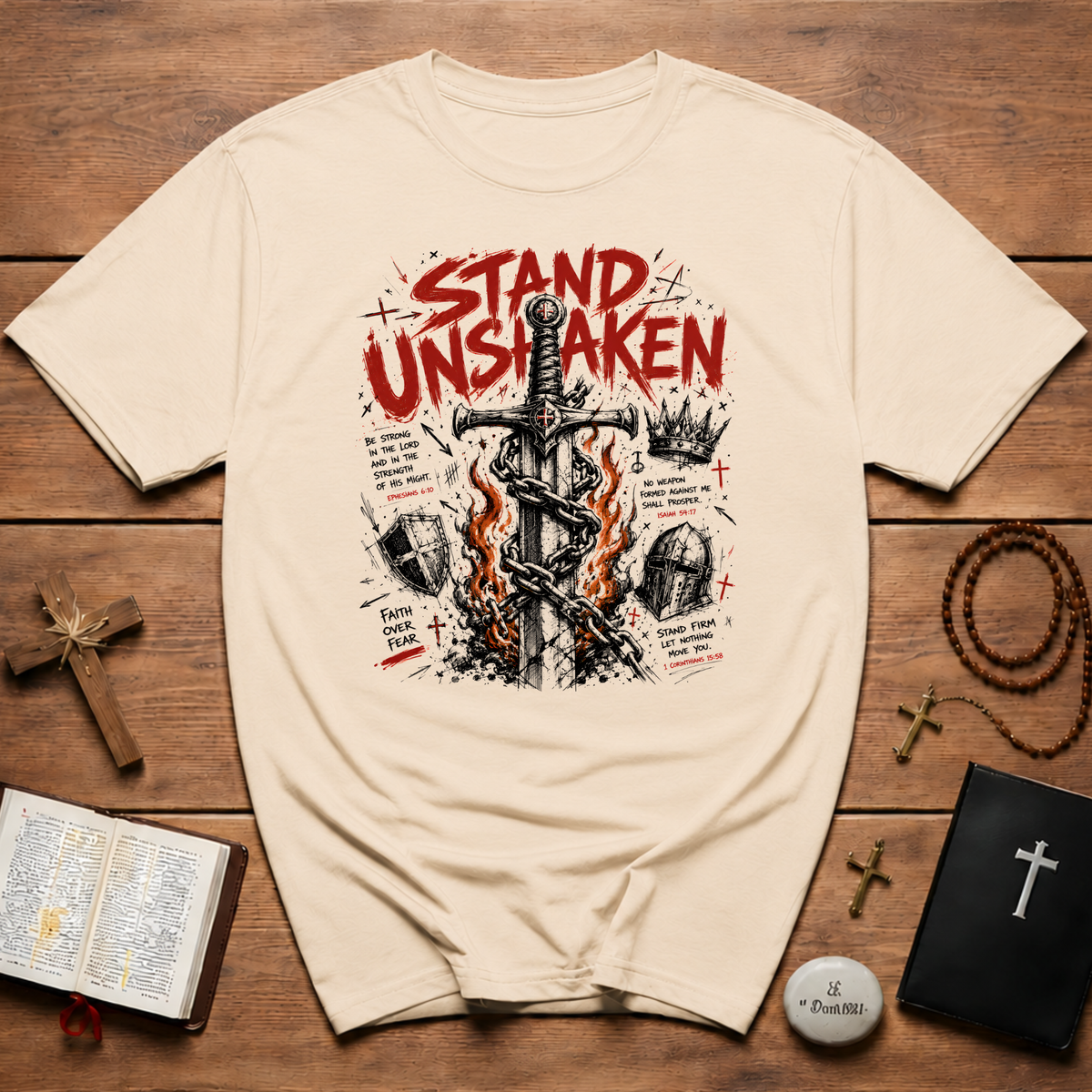 Stand Unshaken Christian Warrior T-Shirt