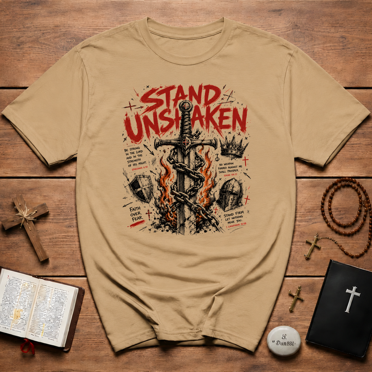 Stand Unshaken Christian Warrior T-Shirt