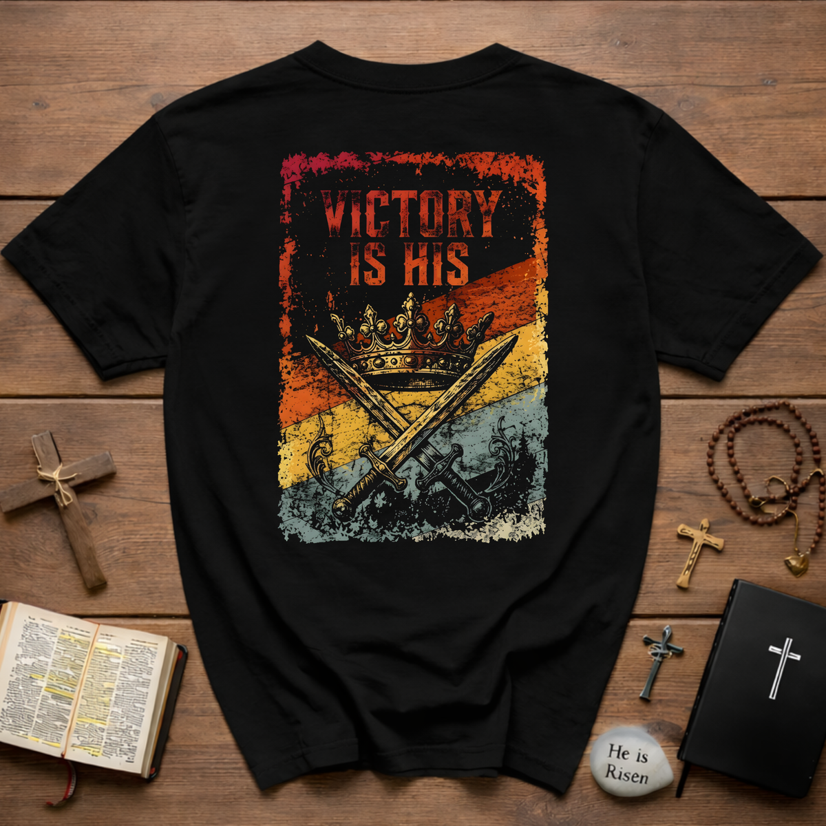 Victory Is His Backprint T-Shirt
