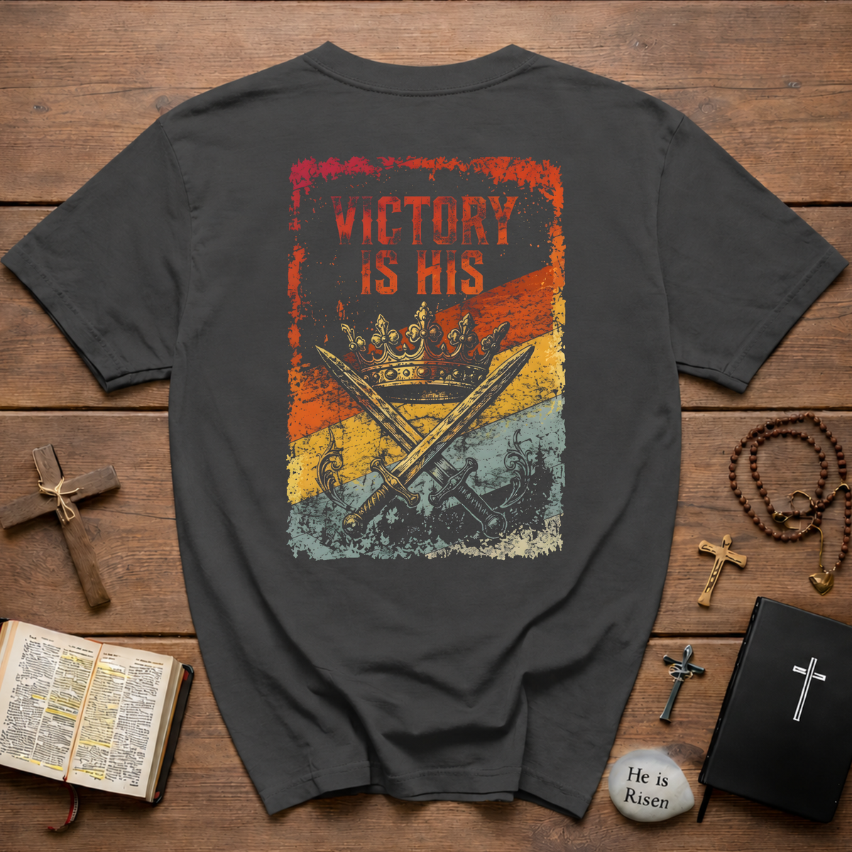 Victory Is His Backprint T-Shirt