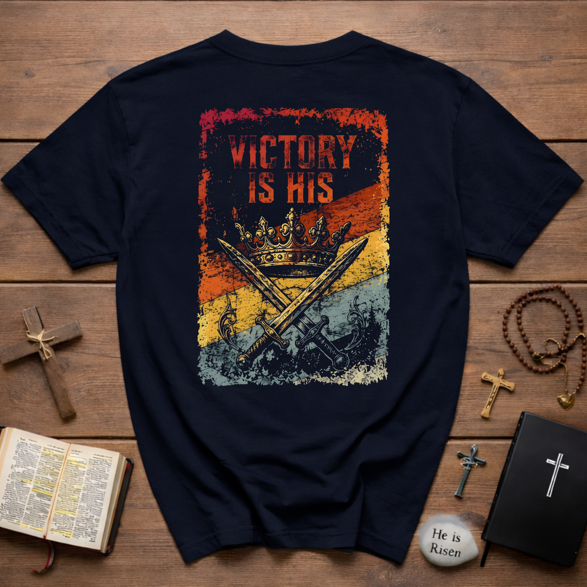 Victory Is His Backprint T-Shirt