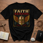 Faith Remains Crusader Helmet T-Shirt