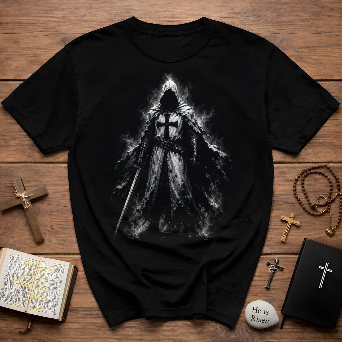 Templar Warrior With Sword T-Shirt