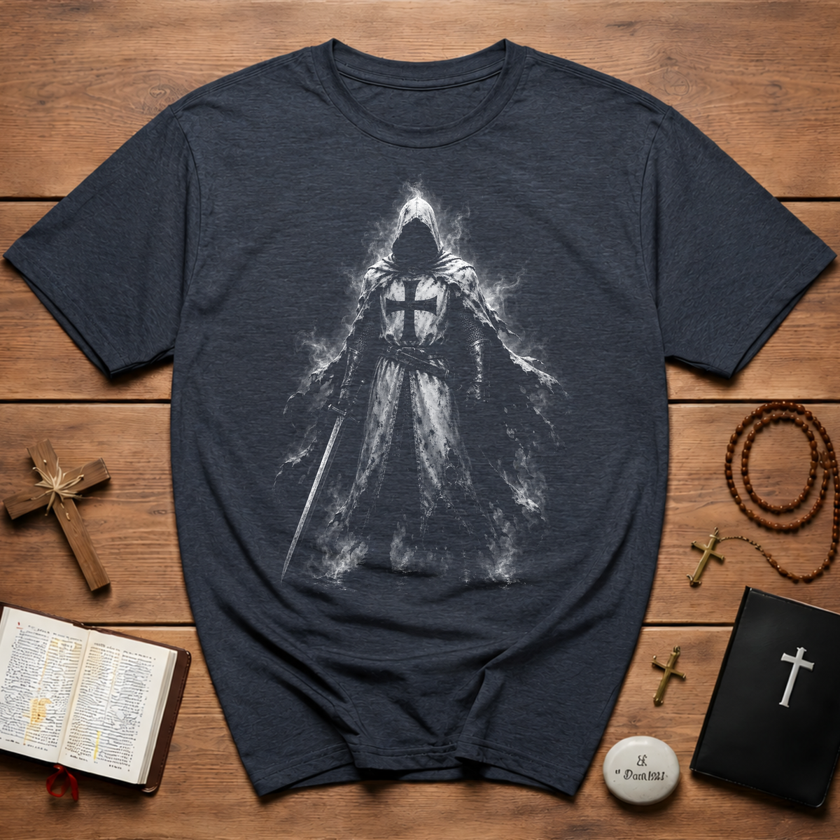 Templar Warrior With Sword T-Shirt