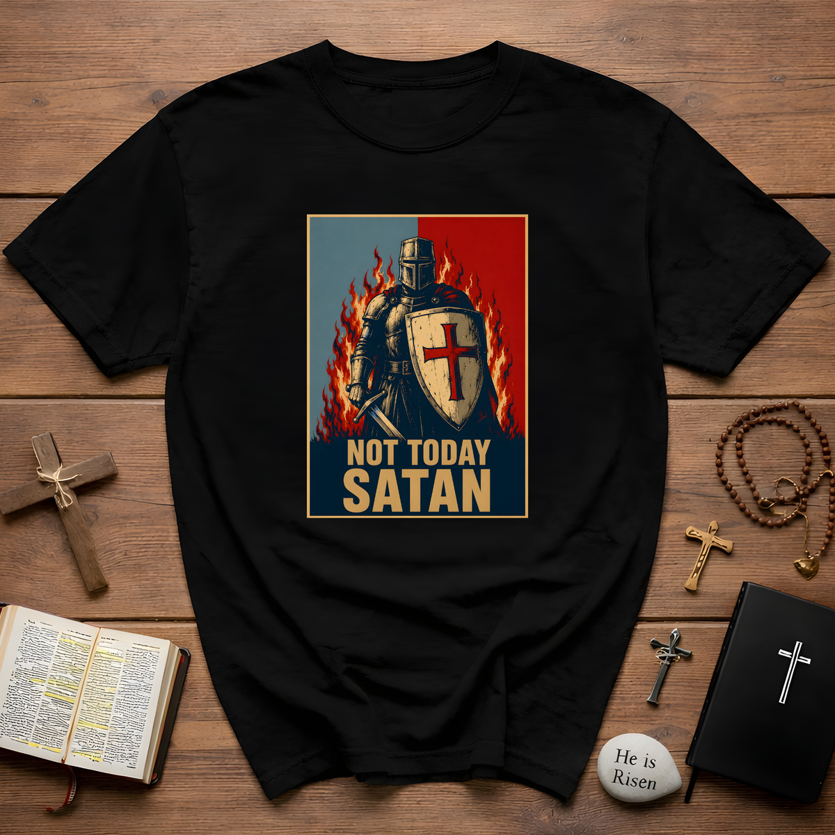 Not Today Satan Templar T-Shirt