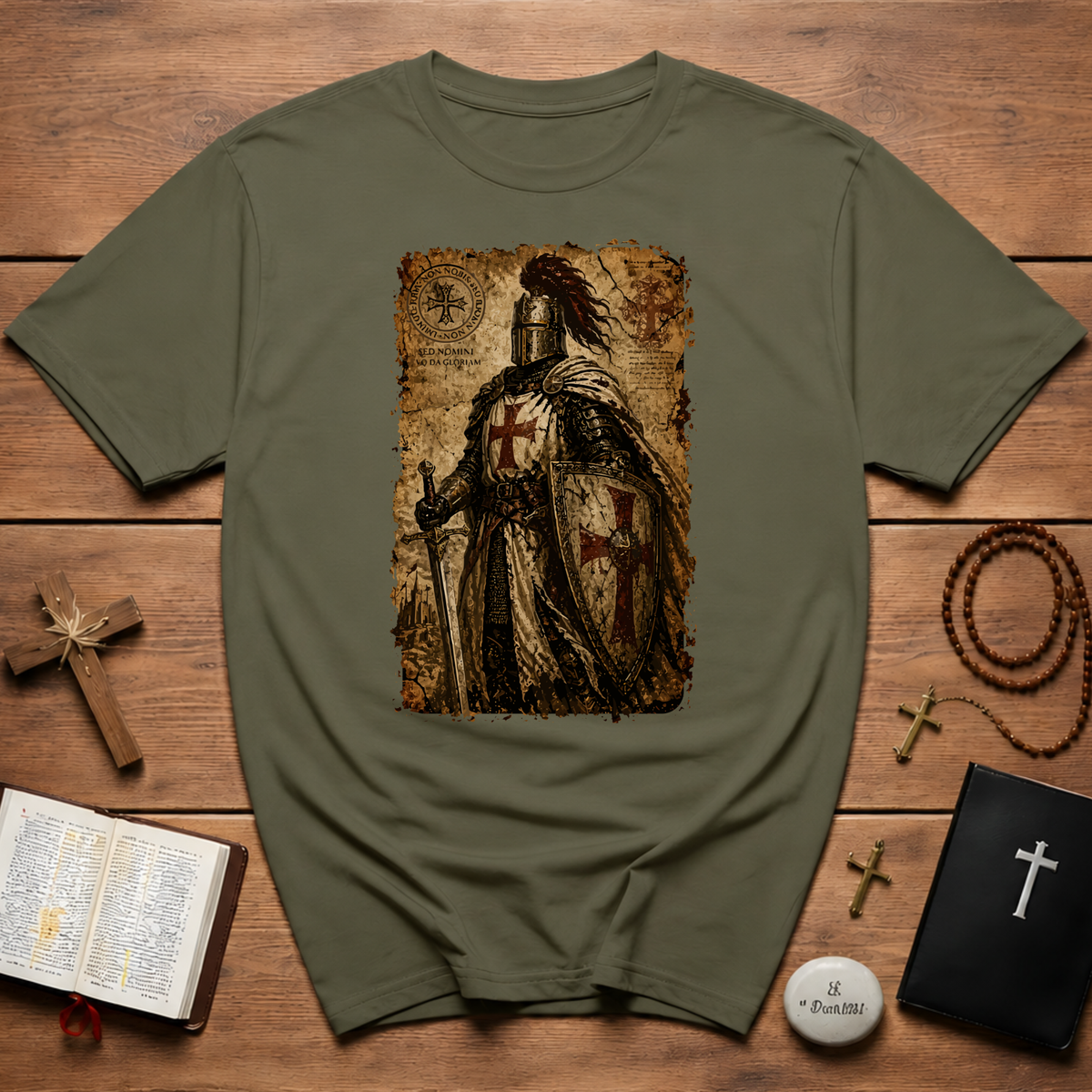 Templar Knight Vintage T-Shirt