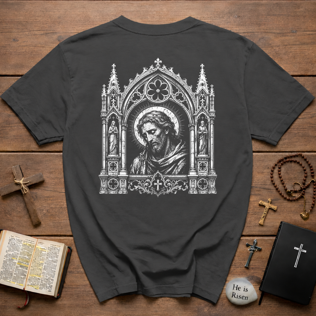 Gothic Sacred Christ Icon BACKPRINT  T-Shirt