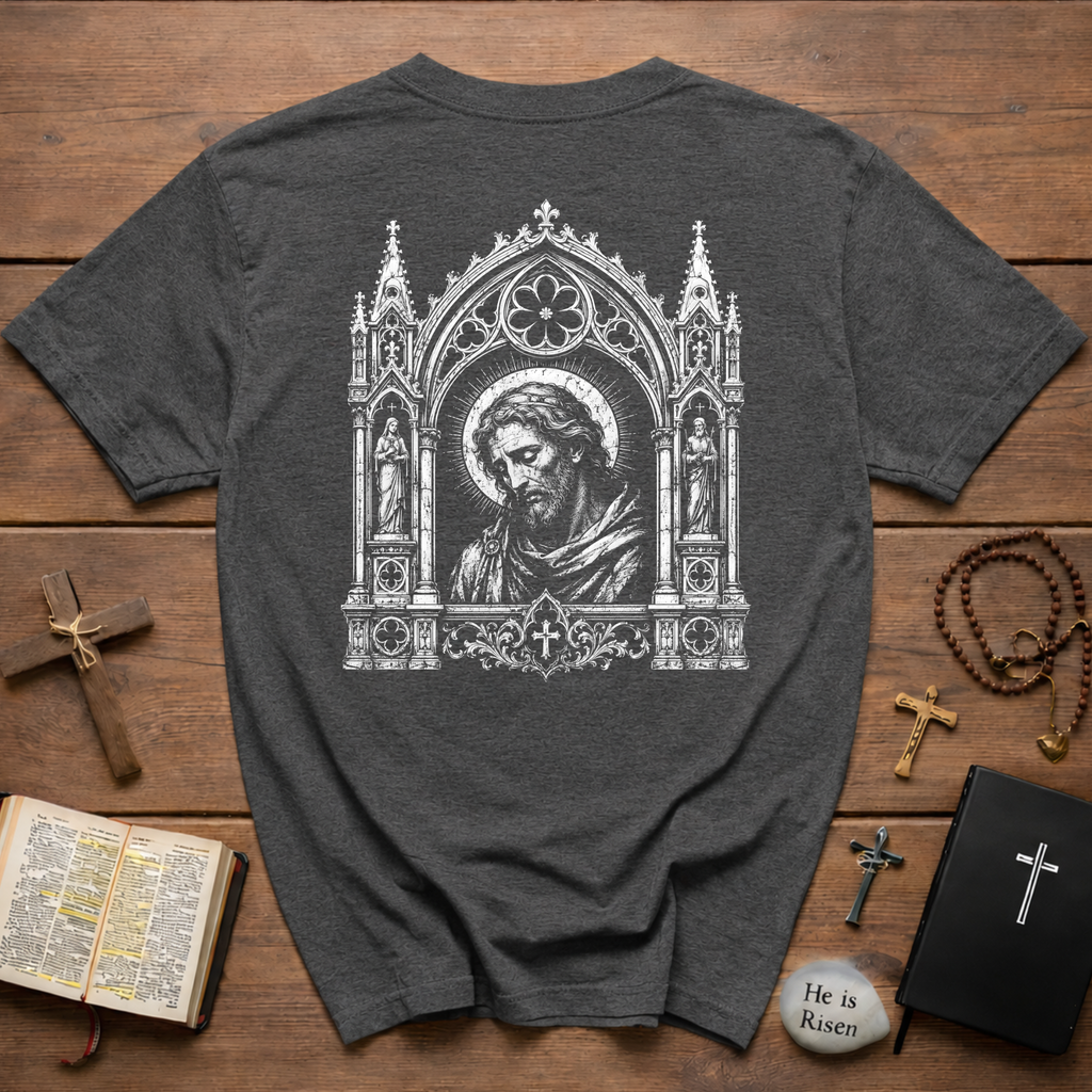 Gothic Sacred Christ Icon BACKPRINT  T-Shirt