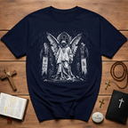 Fallen Gothic Angel In Ruined Cathedral T-Shirt