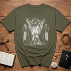 Fallen Gothic Angel In Ruined Cathedral T-Shirt