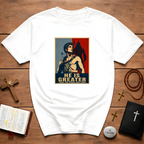 He Is Greater Retro Poster T-Shirt