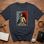 He Is Greater Retro Poster T-Shirt