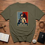 He Is Greater Retro Poster T-Shirt