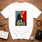 Grace Over Fear Retro Poster T-Shirt