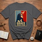 Grace Over Fear Retro Poster T-Shirt