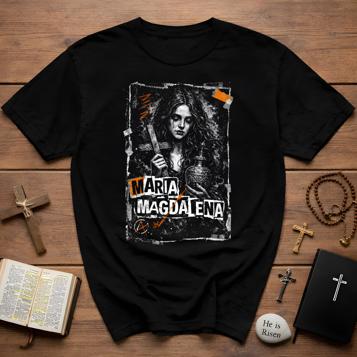 Maria Magdalena Sorrowful Biblical Icon T-Shirt