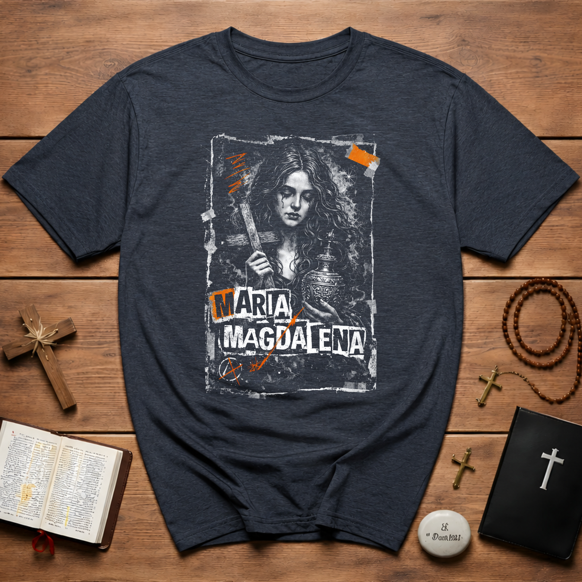 Maria Magdalena Sorrowful Biblical Icon T-Shirt