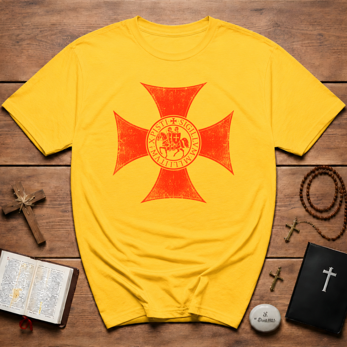 Maltese Cross Templar Crusader T-Shirt