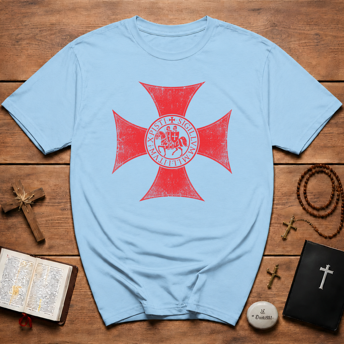 Maltese Cross Templar Crusader T-Shirt