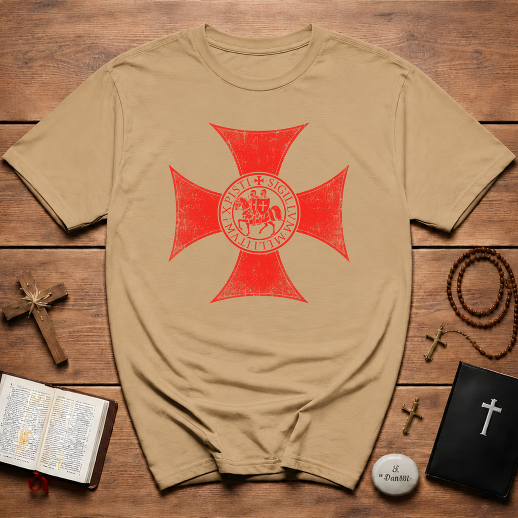 Maltese Cross Templar Crusader T-Shirt