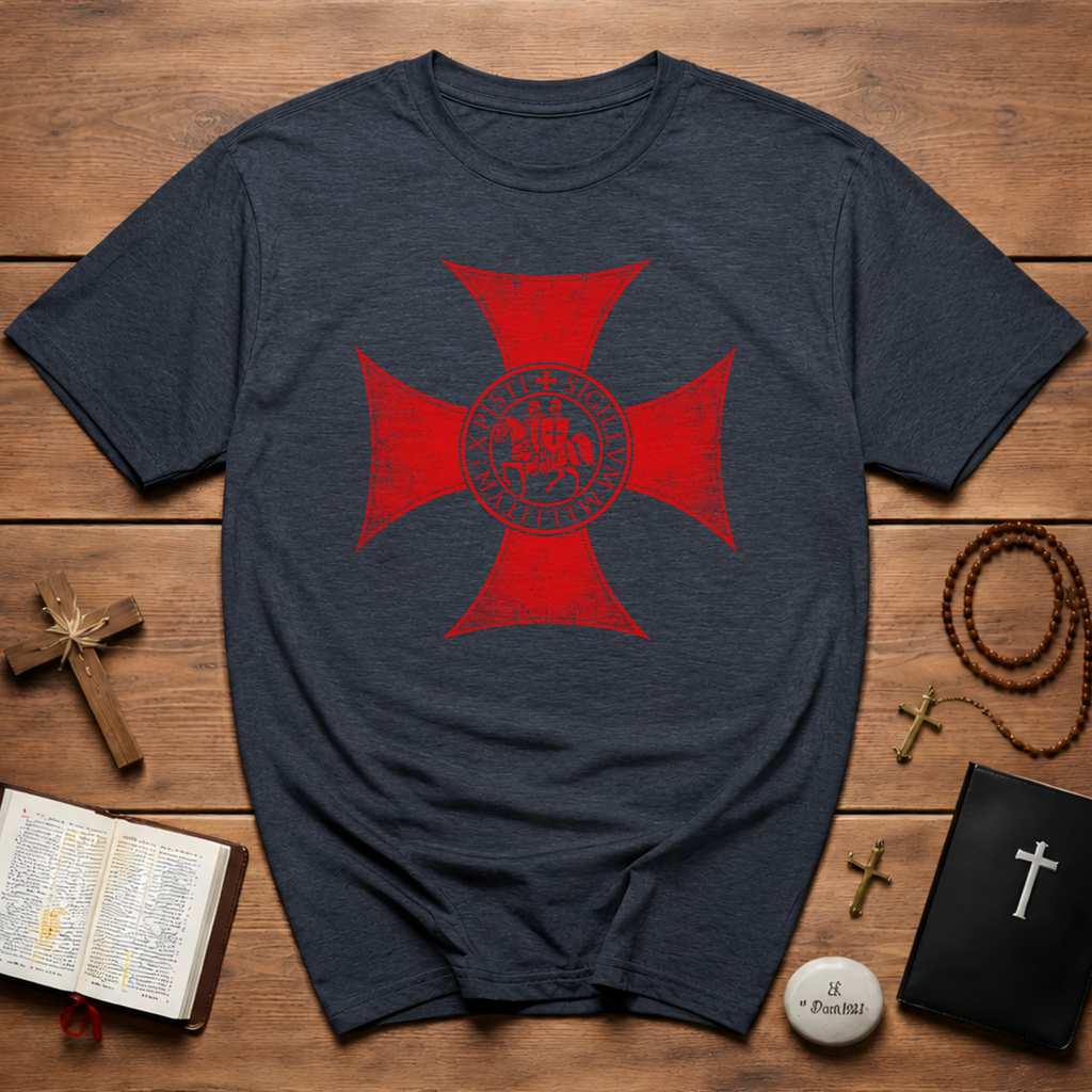 Maltese Cross Templar Crusader T-Shirt