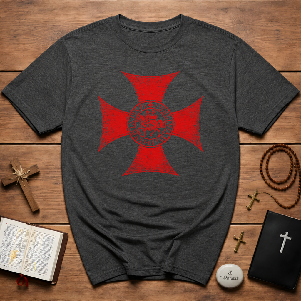 Maltese Cross Templar Crusader T-Shirt