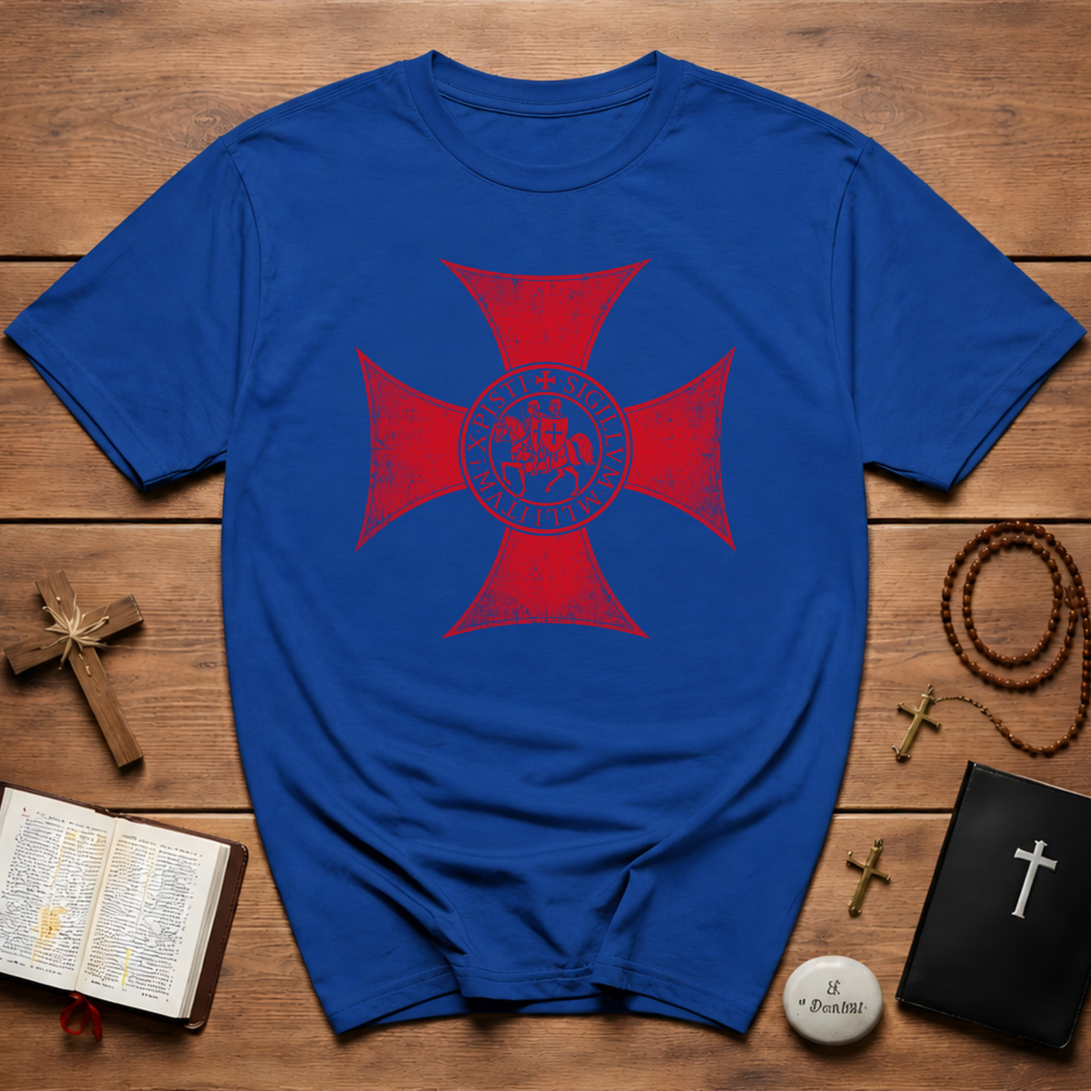 Maltese Cross Templar Crusader T-Shirt