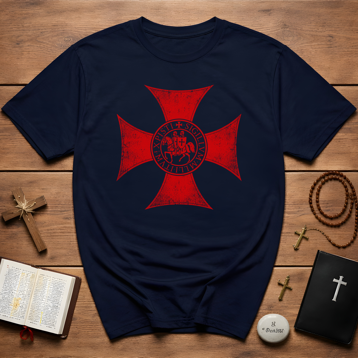 Maltese Cross Templar Crusader T-Shirt