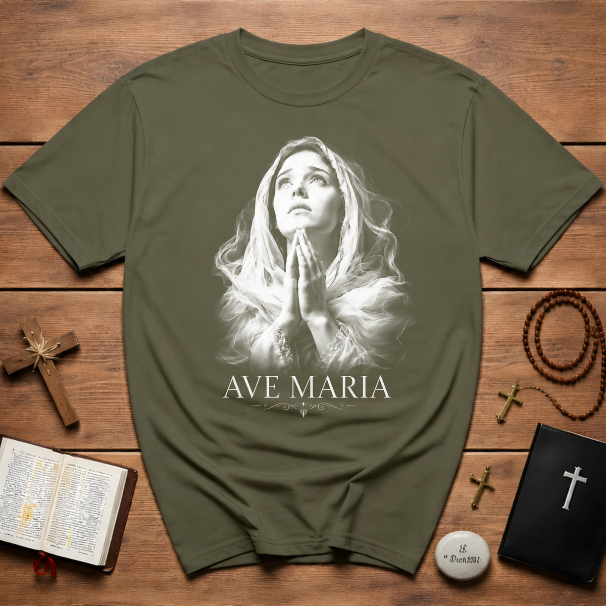 Ave Maria Marian Prayer T-Shirt