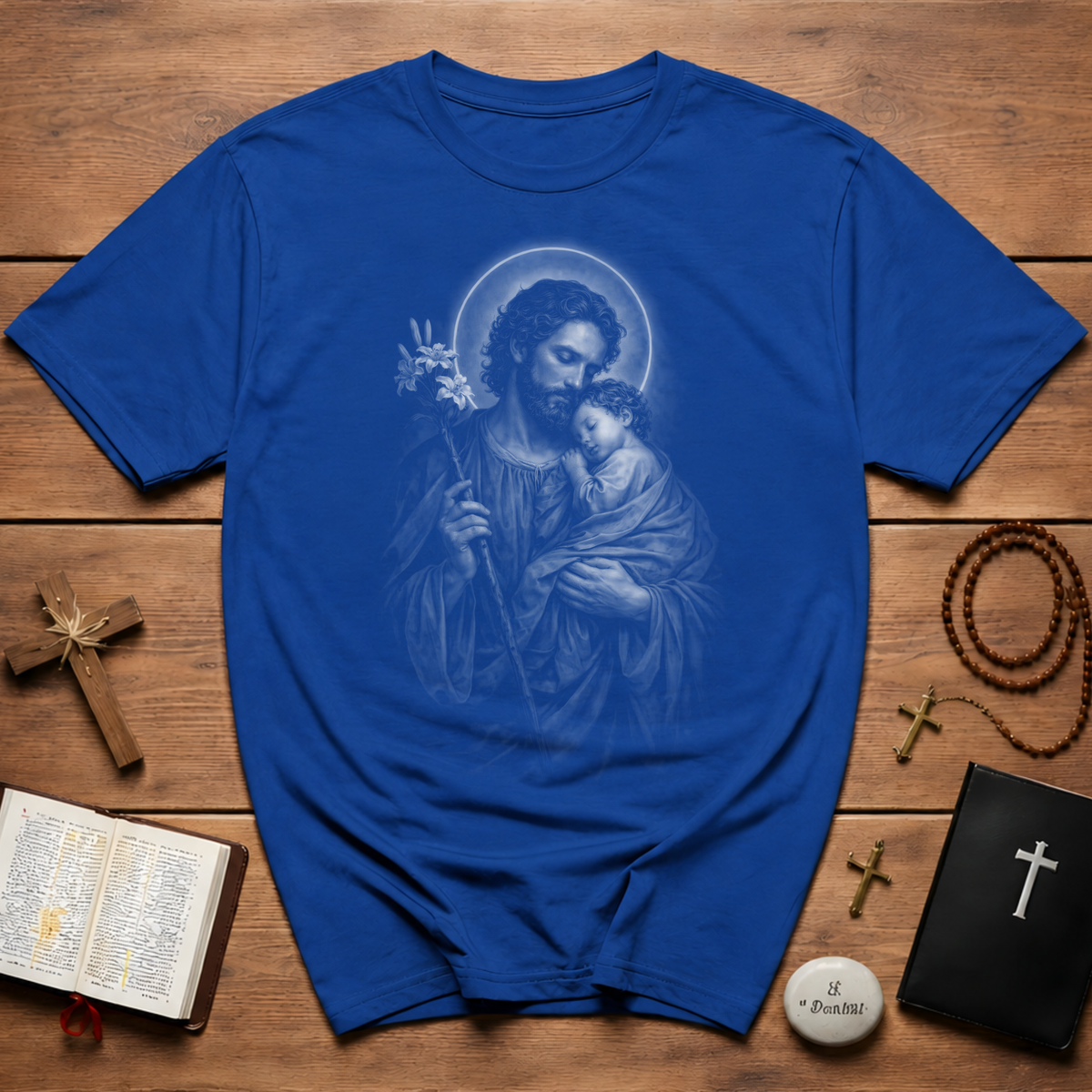 Saint Joseph Holding Jesus T-Shirt