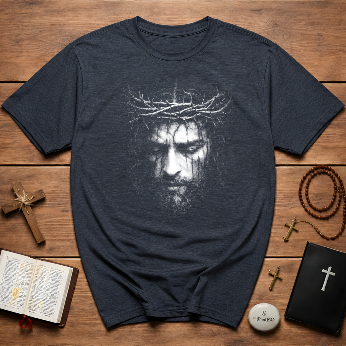 Jesus Christ Suffering Savior 90s Washout T-Shirt