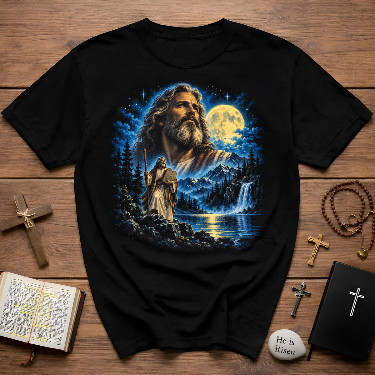Moses Moonlit Mountain T-Shirt