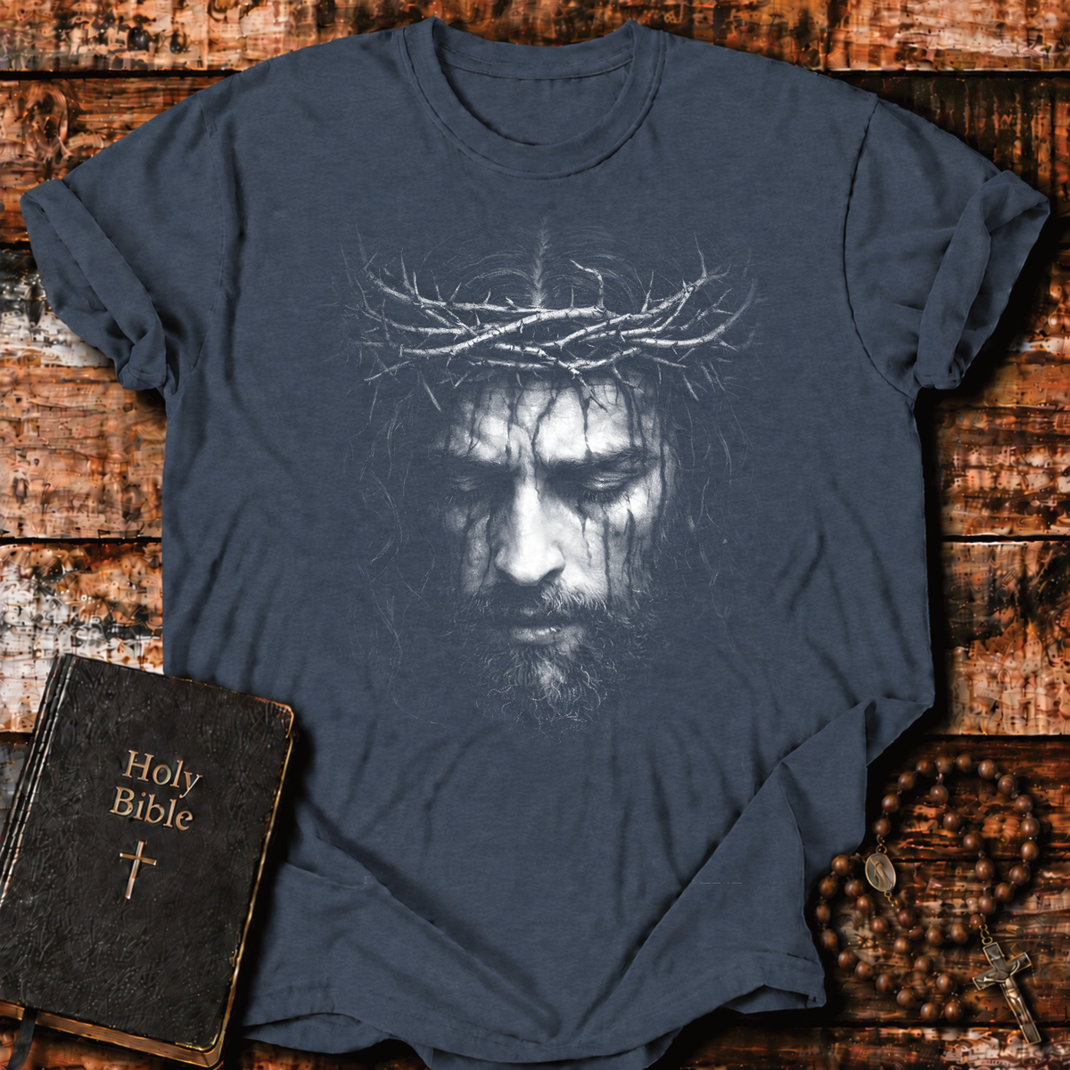 Jesus Christ Suffering Savior 90s Washout T-Shirt