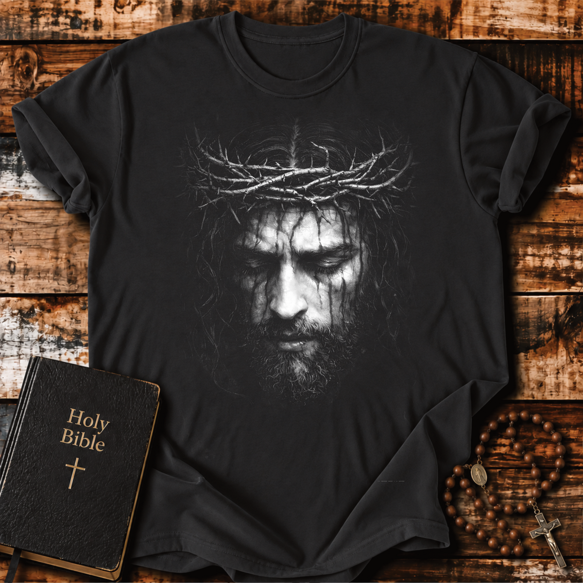 Jesus Christ Suffering Savior 90s Washout T-Shirt