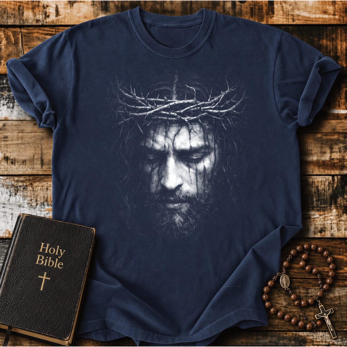 Jesus Christ Suffering Savior 90s Washout T-Shirt
