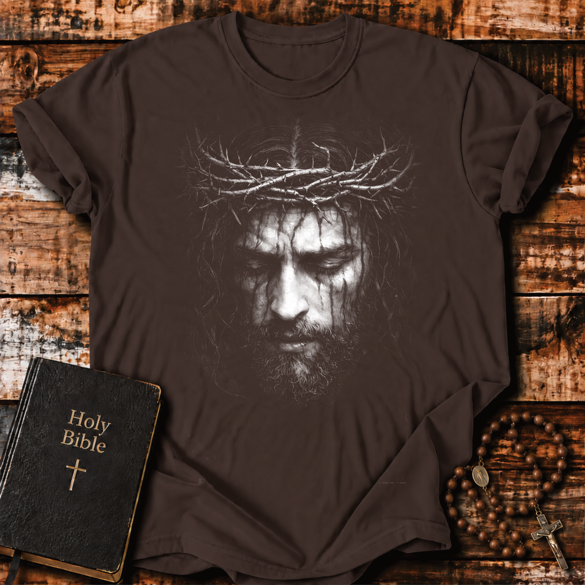 Jesus Christ Suffering Savior 90s Washout T-Shirt