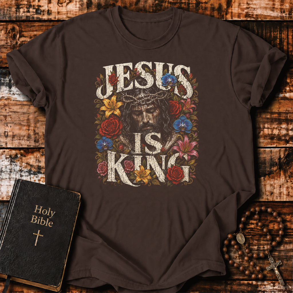 Jesus Is King Floral T-Shirt
