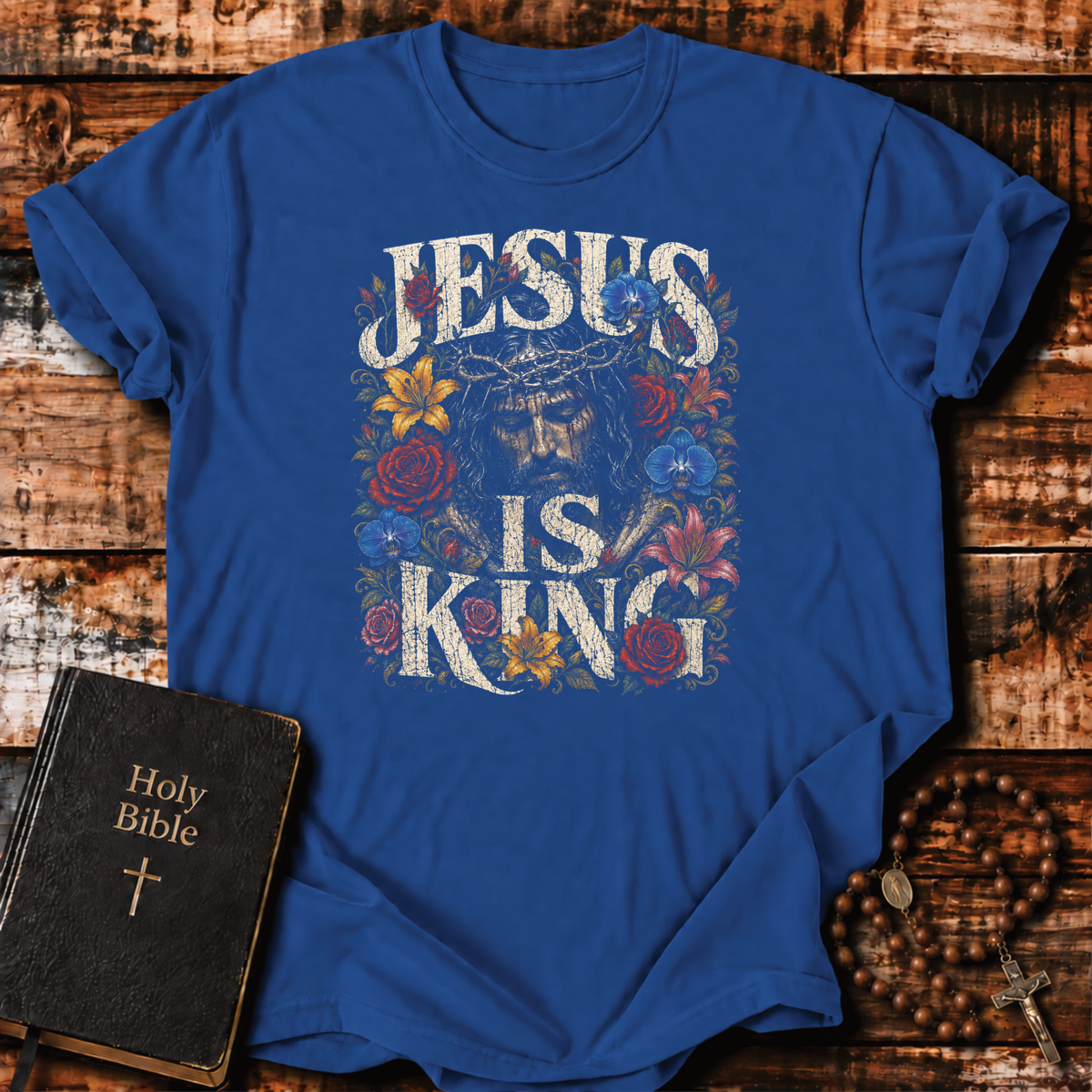 Jesus Is King Floral T-Shirt