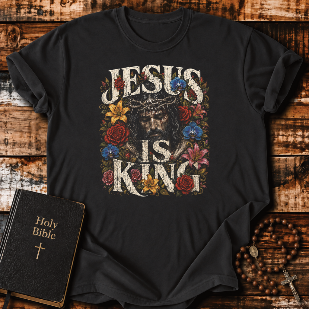 Jesus Is King Floral T-Shirt