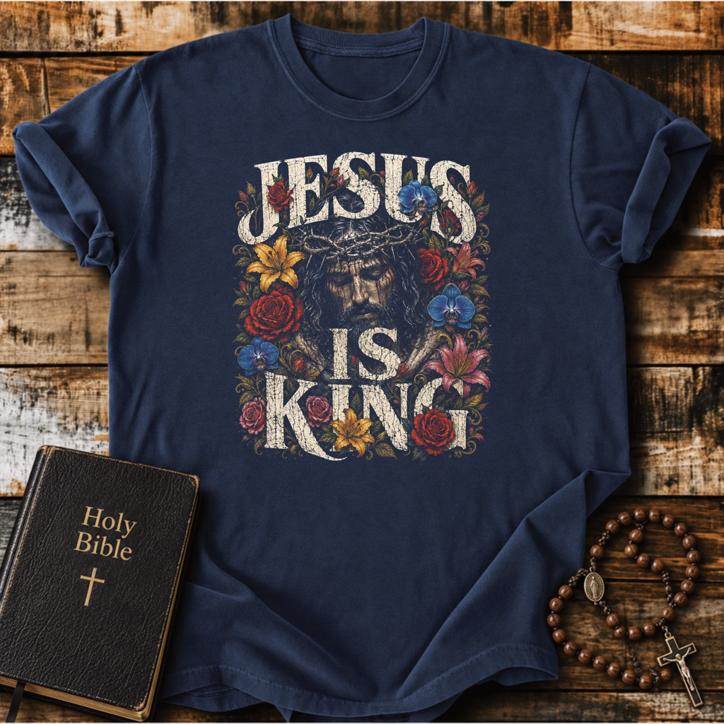 Jesus Is King Floral T-Shirt