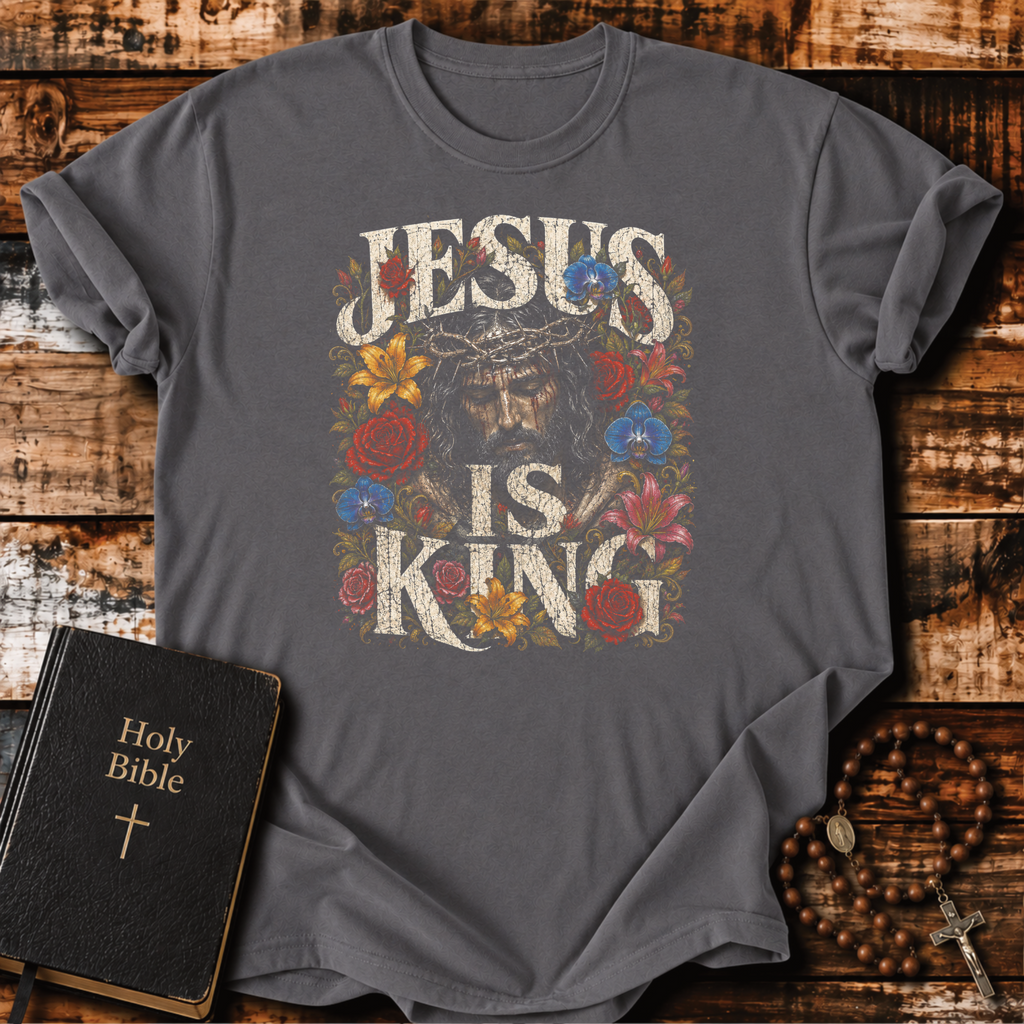 Jesus Is King Floral T-Shirt